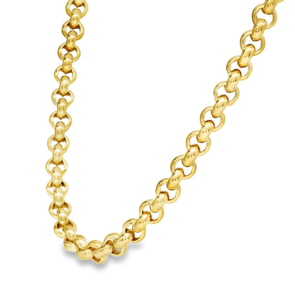 9ct Yellow Gold Heavy Belcher Chain - 28" - 123.4g
