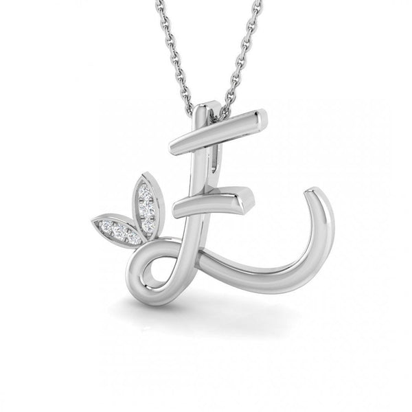 9ct Gold Diamond Butterfly Initial & Chain
