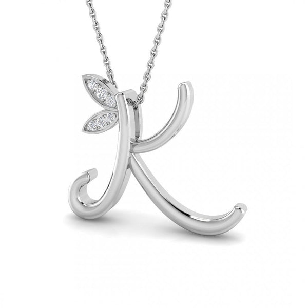 9ct Gold Diamond Butterfly Initial & Chain