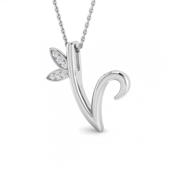 9ct Gold Diamond Butterfly Initial & Chain