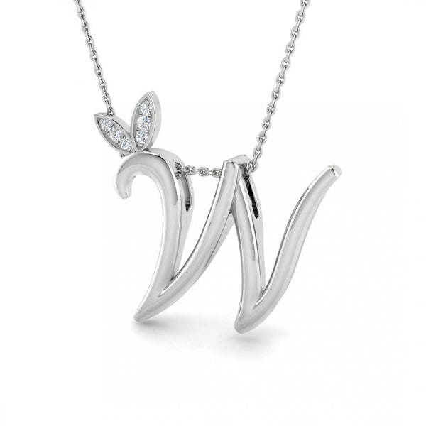 9ct Gold Diamond Butterfly Initial & Chain