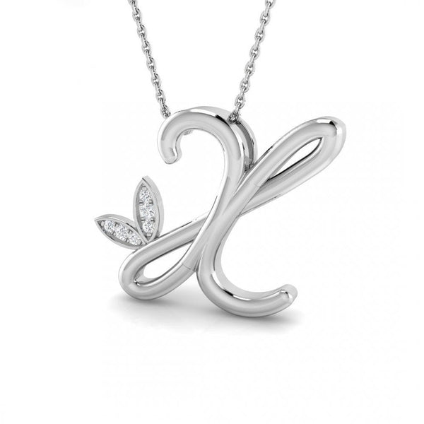 9ct Gold Diamond Butterfly Initial & Chain