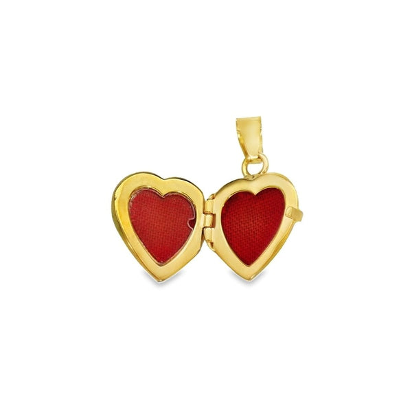9ct Yellow Gold Cubic Zirconia Pave Heart Locket - 3.9g