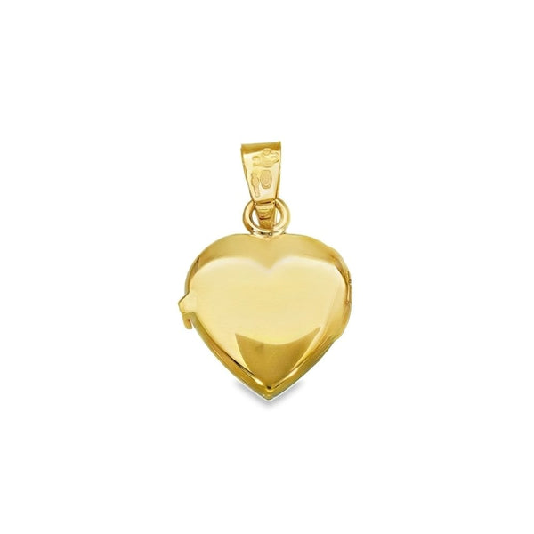 9ct Yellow Gold Cubic Zirconia Pave Heart Locket - 3.9g