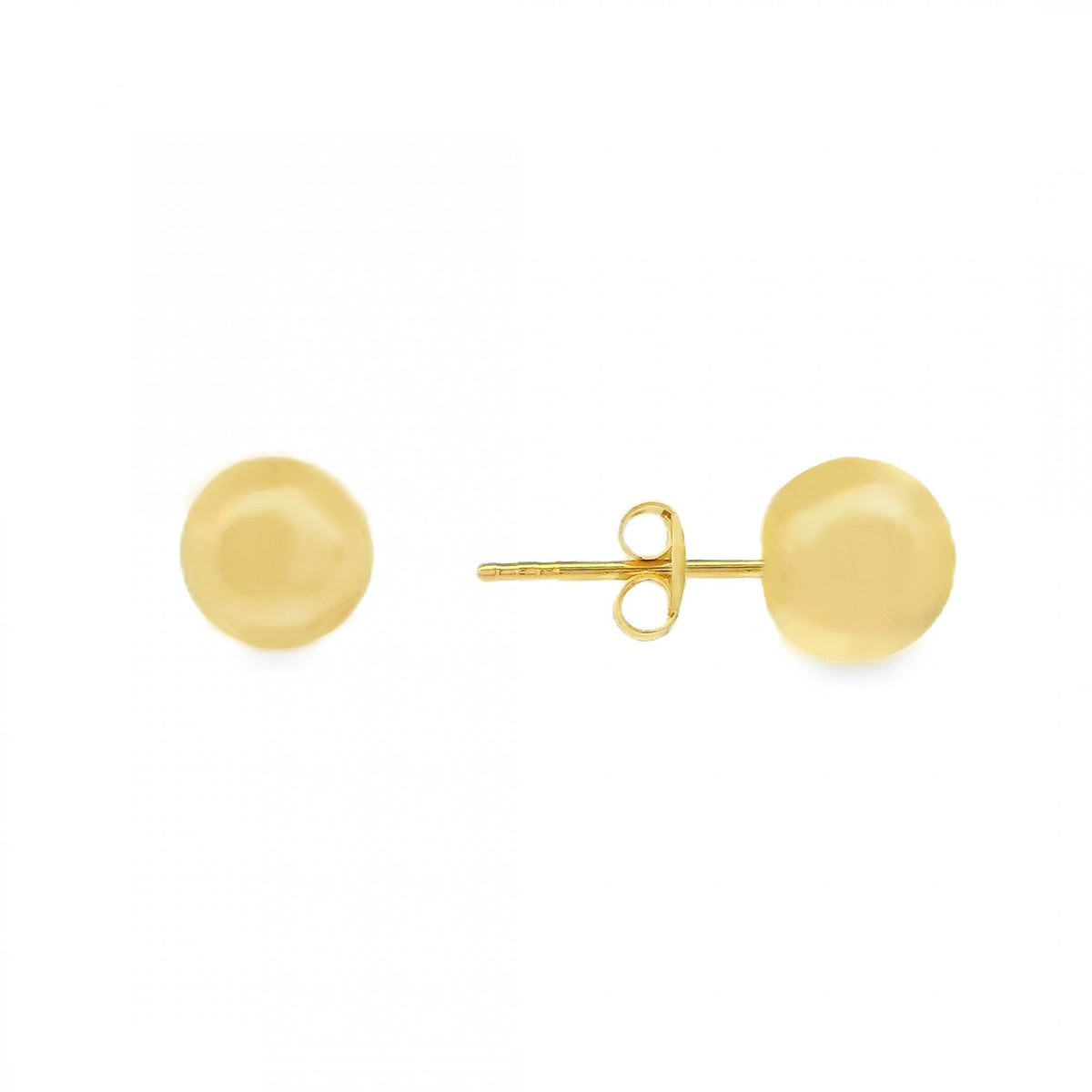9ct Yellow Gold Ball Stud Earrings - 7x7mm - 0.5g
