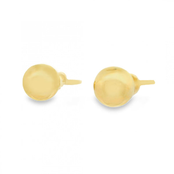 9ct Yellow Gold Ball Stud Earrings - 7x7mm - 0.5g