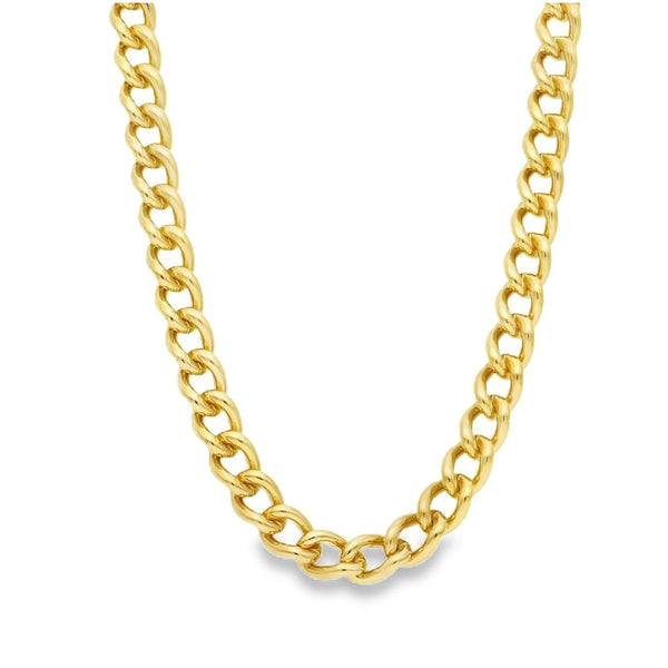 9ct Yellow Gold Heavy Curb Chain - 21" - 77.4g