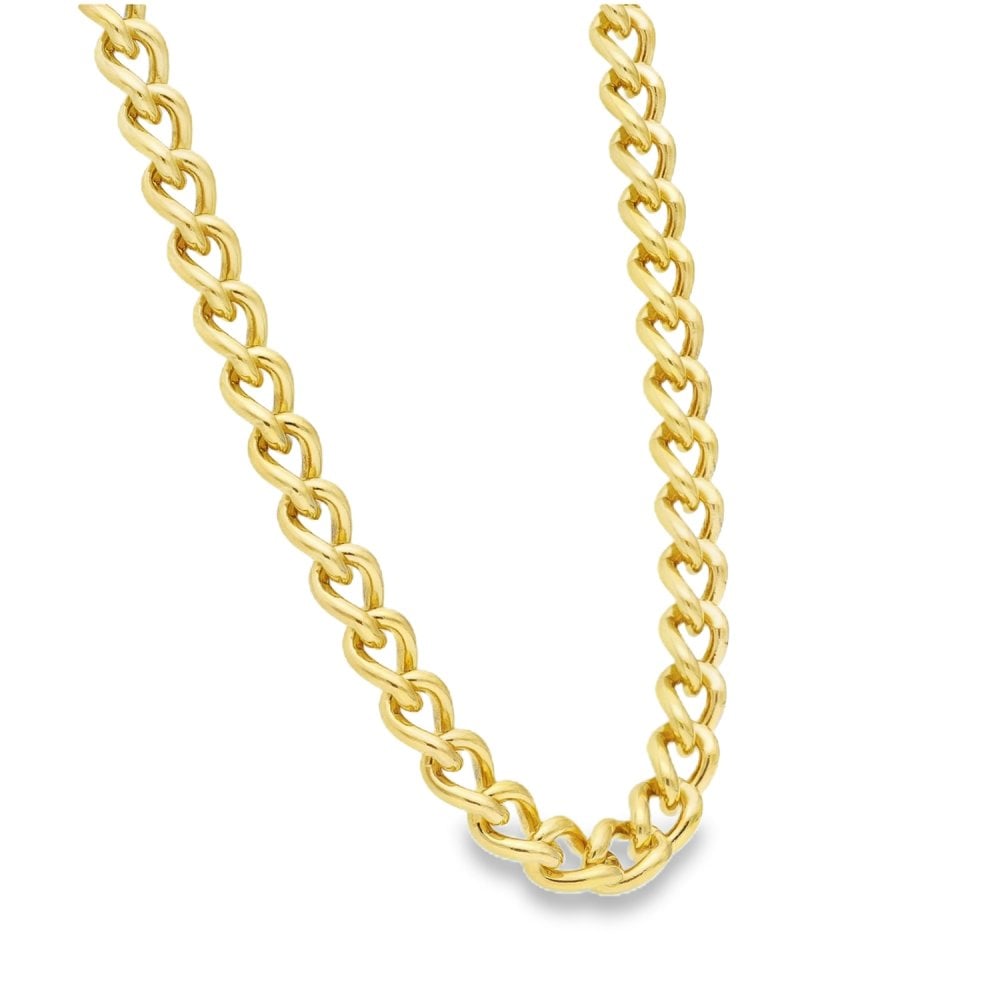 9ct Yellow Gold Heavy Curb Chain - 21" - 77.4g