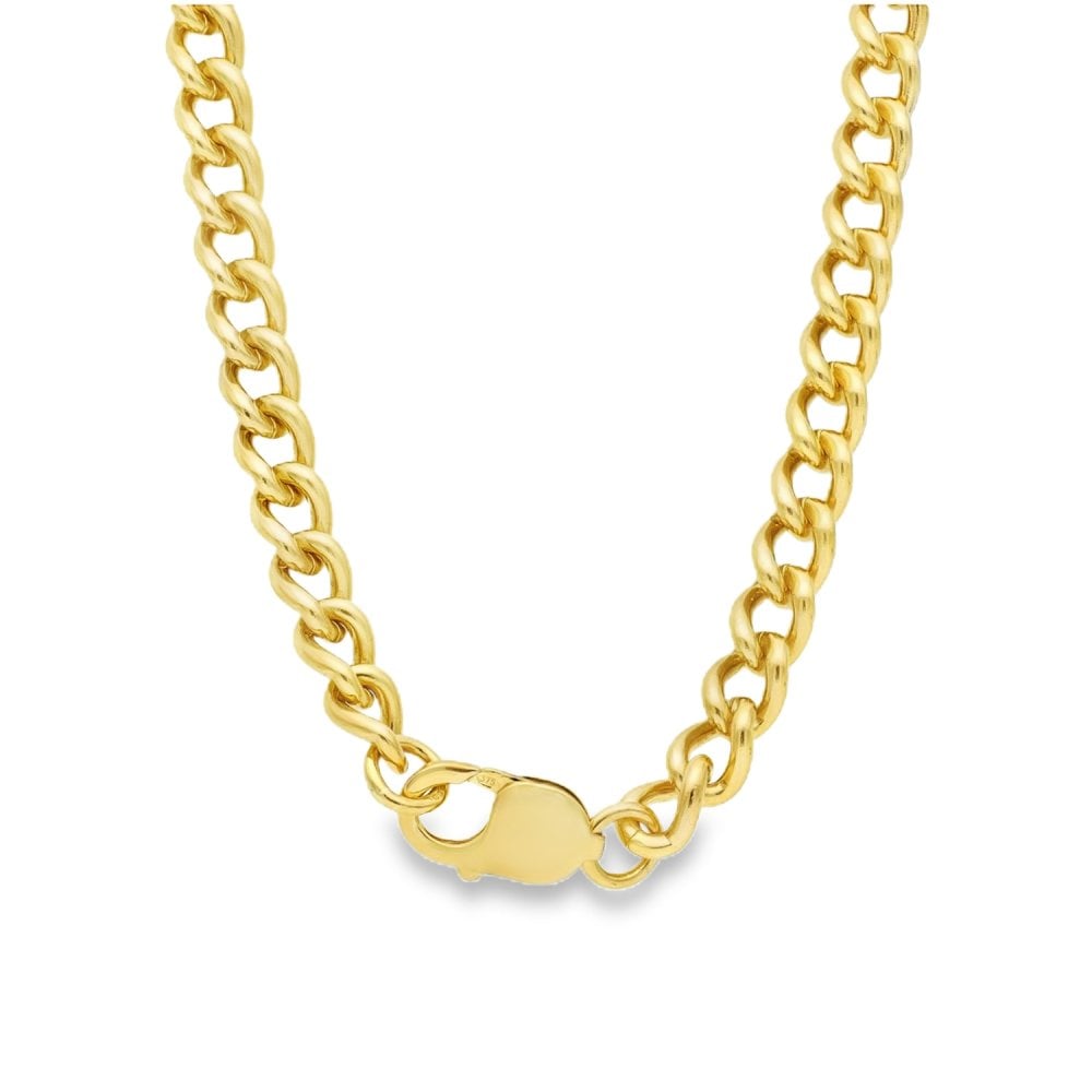 9ct Yellow Gold Heavy Curb Chain - 21" - 77.4g