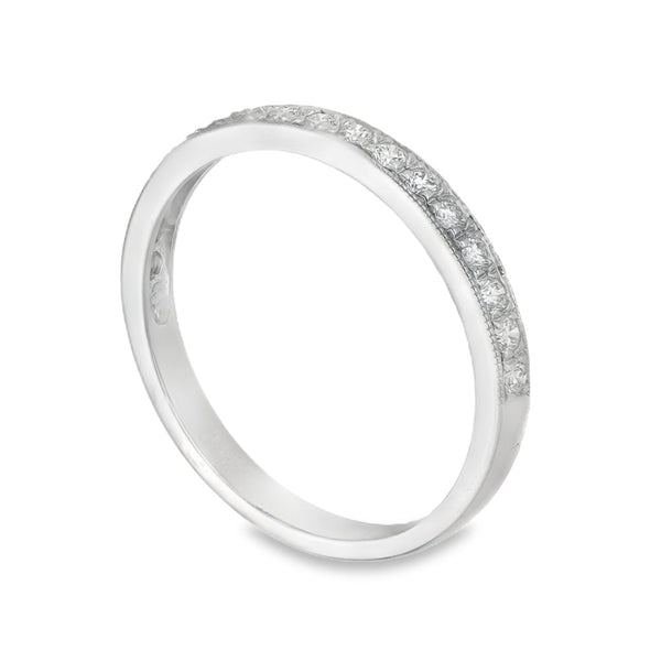 18ct White Gold Diamond Half-Eternity Ring - Size N - 0.25ct