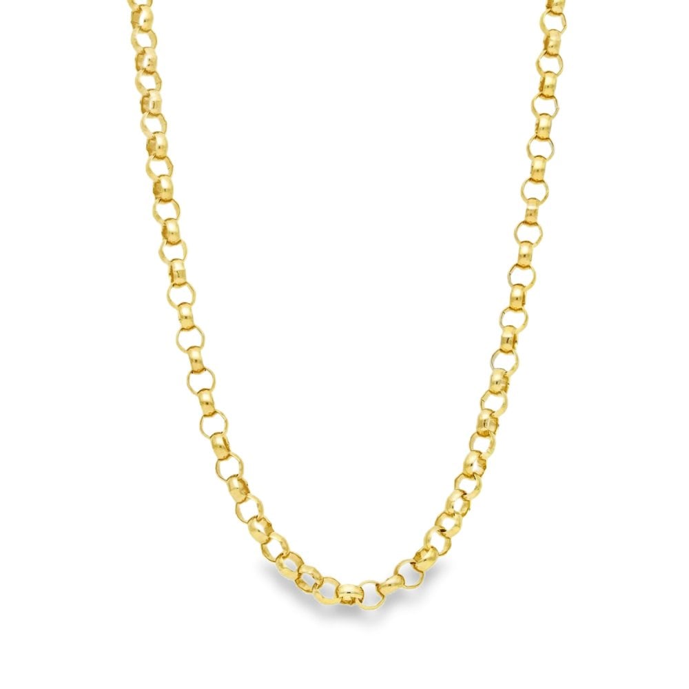 9ct Yellow Gold Belcher Necklace - 22" - 19.7g