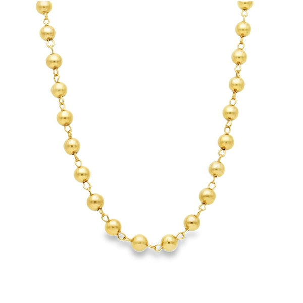 9ct Yellow Gold Ball Chain - 16" - 11.1g