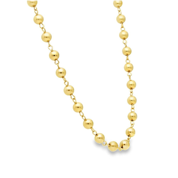 9ct Yellow Gold Ball Chain - 16" - 11.1g