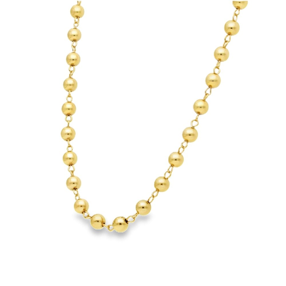 9ct Yellow Gold Ball Chain - 16" - 11.1g