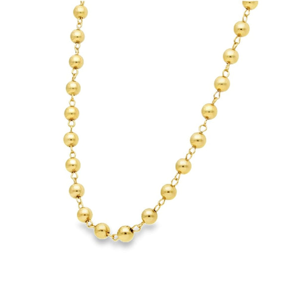 9ct Yellow Gold Ball Chain - 16" - 11.1g
