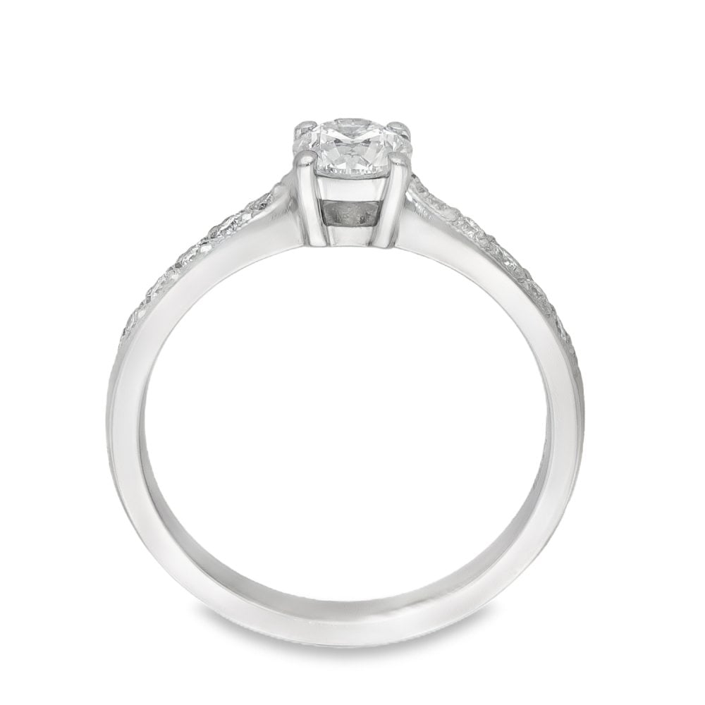 950 Platinum Diamond Engagement Ring - Size L - 0.65ct
