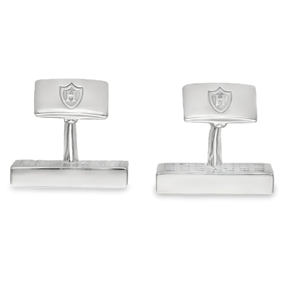 925 Silver Rectangular Cufflinks - 22x11.5mm - 17.2g