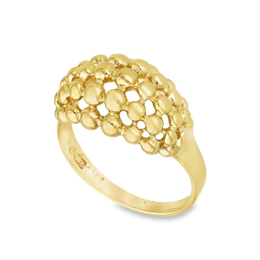 9ct Yellow Gold Shot Ring - Size M½ - 11mm