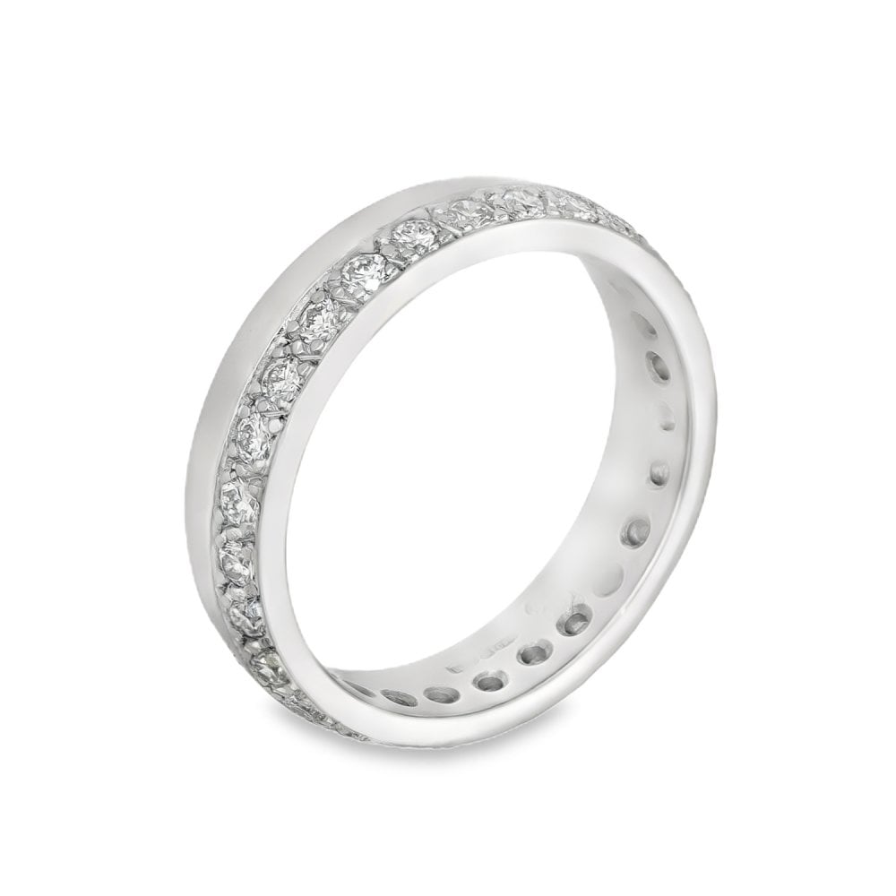 950 Platinum Diamond Eternity Wedding Band - Size K - 0.54ct
