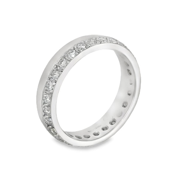 950 Platinum Diamond Eternity Wedding Band - Size K - 0.54ct