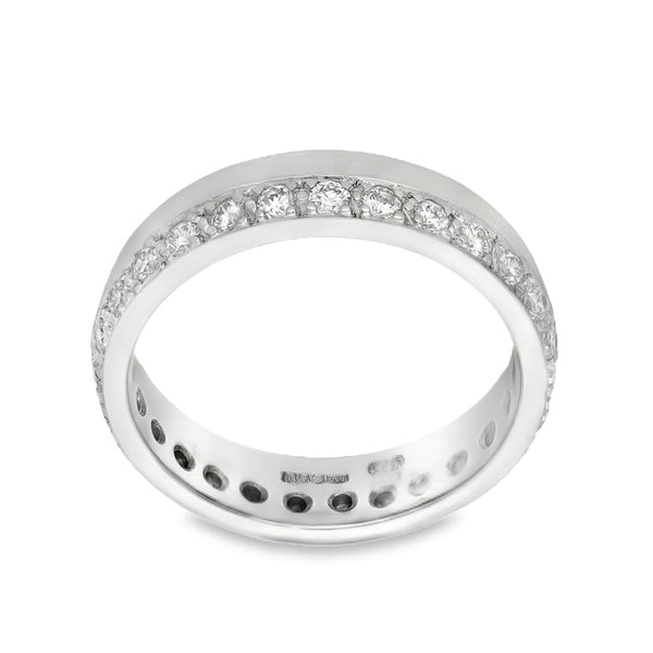 950 Platinum Diamond Eternity Wedding Band - Size K - 0.54ct