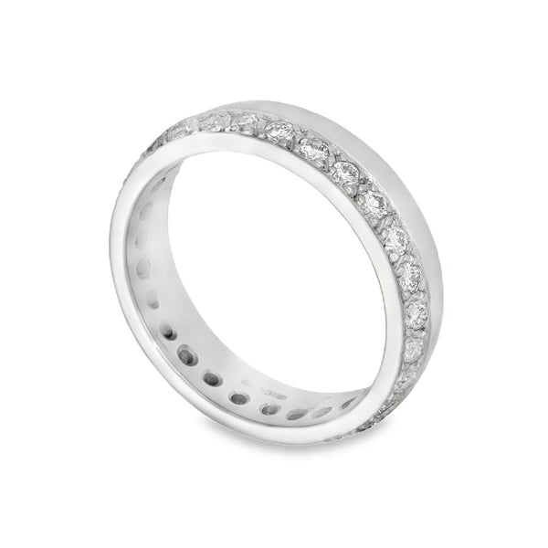 950 Platinum Diamond Eternity Wedding Band - Size K - 0.54ct