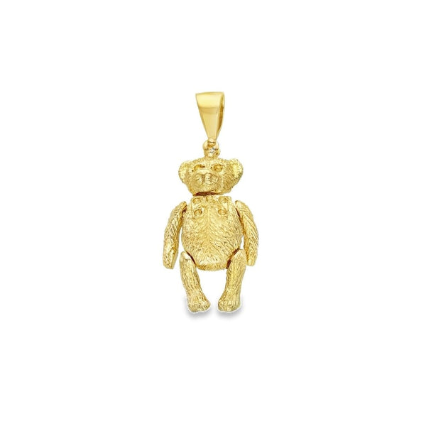 9ct Yellow Gold Jointed Bear Pendant - 17.9g
