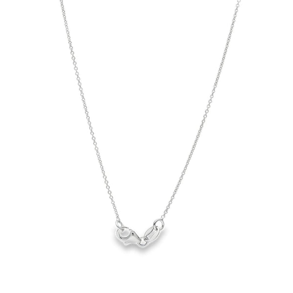 18ct White Gold 0.47ct Diamond Pendant & Necklace - 16" - 1.9g