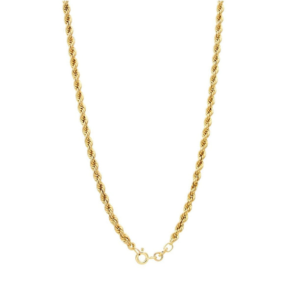 9ct Yellow Gold Rope-Link Chain - 22" - 5.8g