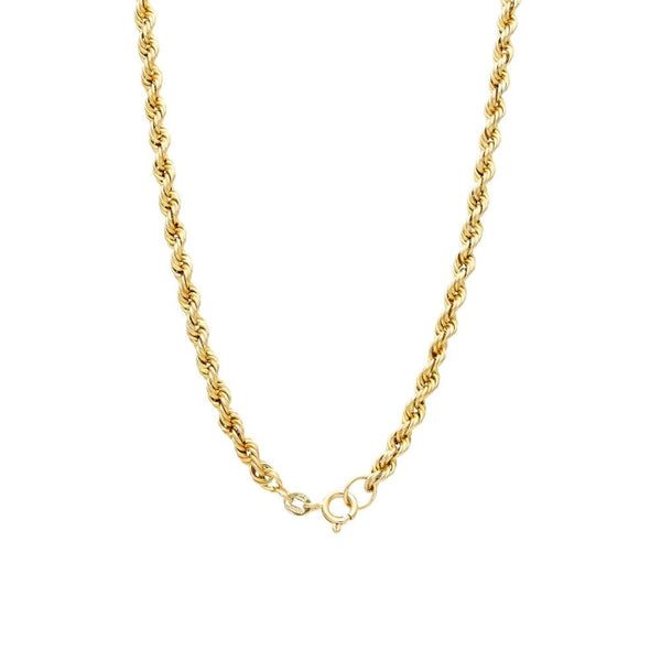9ct Yellow Gold Rope Chain - 20" - 7.3g