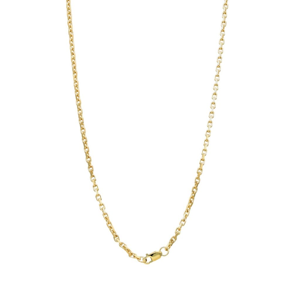 9ct Yellow Gold File Trace Chain - 22" - 8.7g