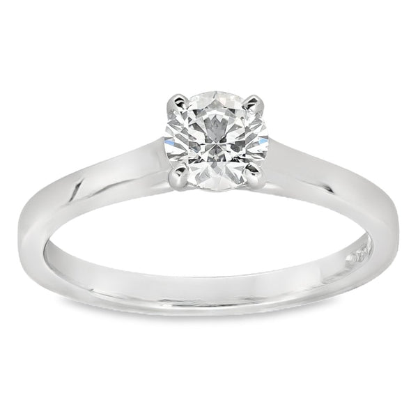 0.54ct Platinum Certified Diamond Engagement Ring - D/VS2