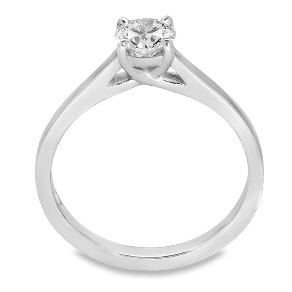 0.54ct Platinum Certified Diamond Engagement Ring - D/VS2