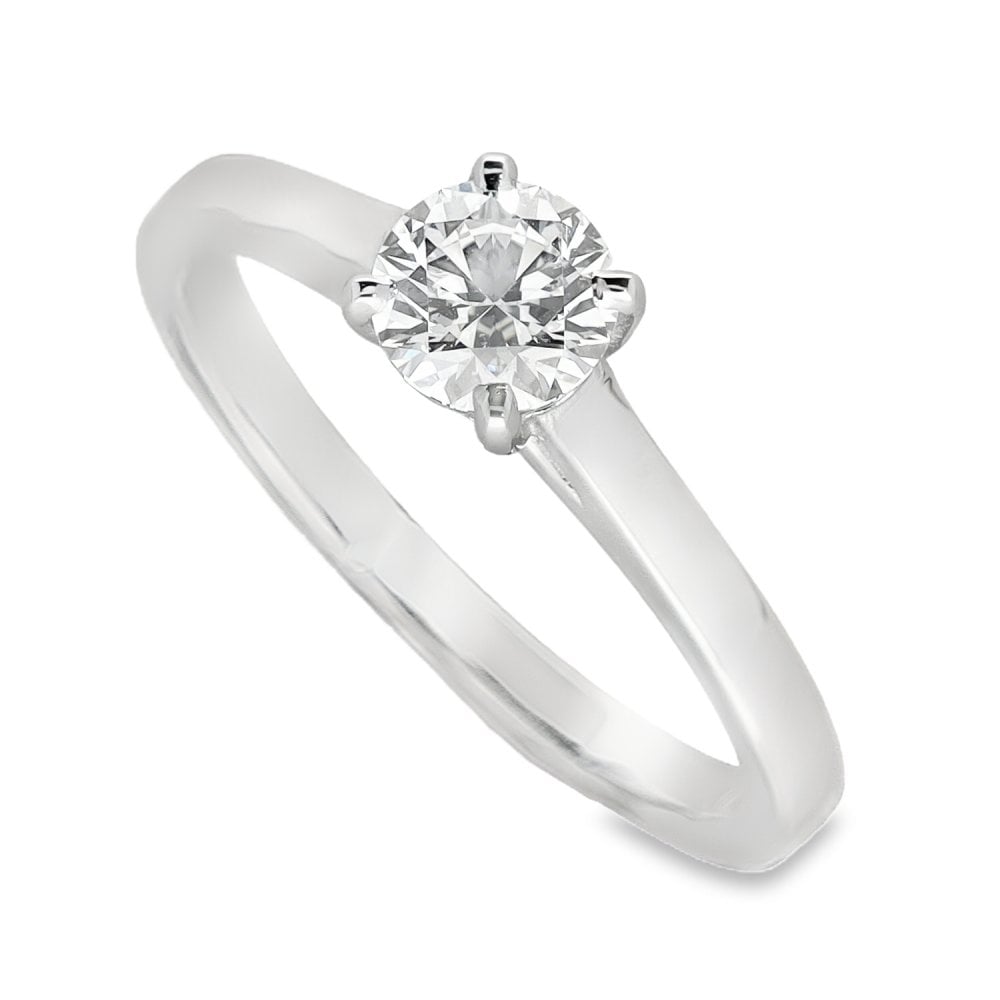 0.54ct Platinum Certified Diamond Engagement Ring - D/VS2