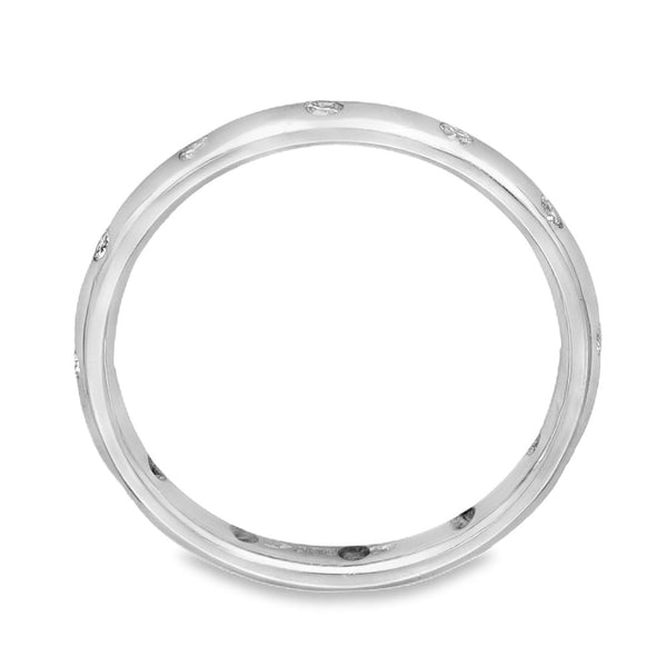 950 Platinum 0.21ct Diamond Wedding Band - Size L - 2.5mm