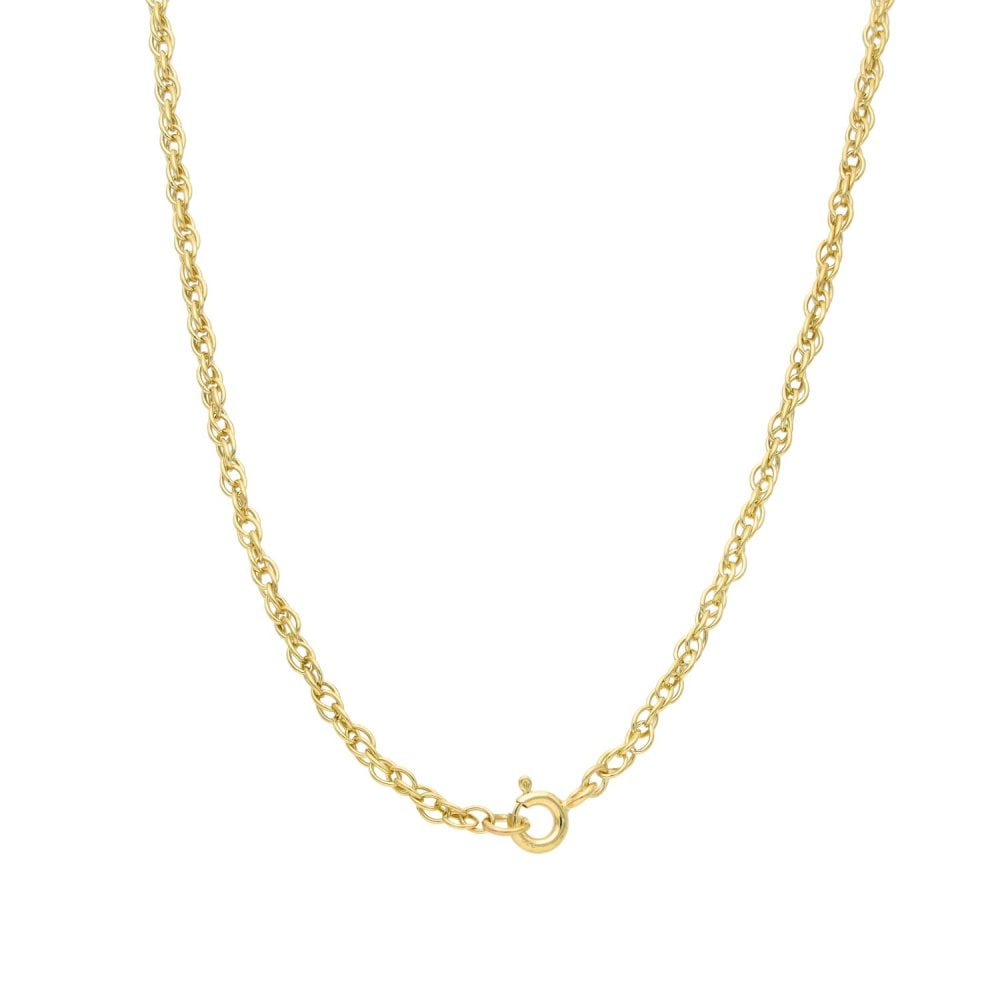 9ct Yellow Gold Cross Pendant & P.O.W Necklace - 22"