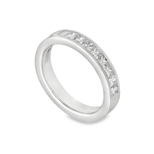 950 Platinum Diamond Half-Eternity Ring - Size G½ - 0.70ct