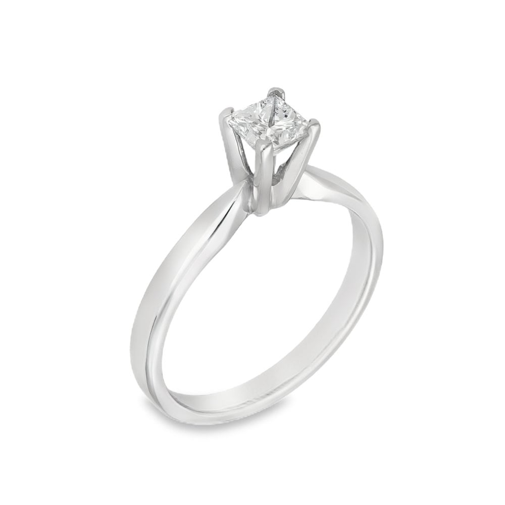 950 Platinum Diamond Engagement Ring - Size M½ - 0.52ct