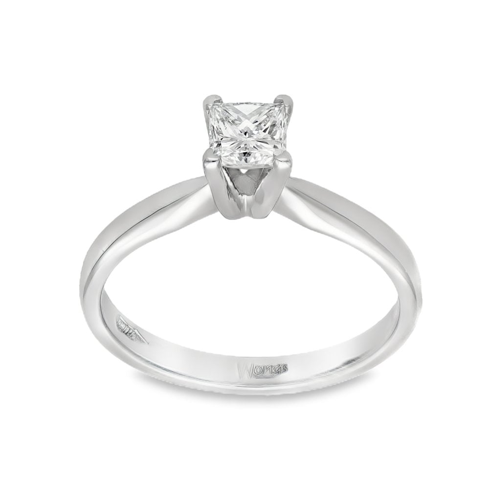 950 Platinum Diamond Engagement Ring - Size M½ - 0.52ct