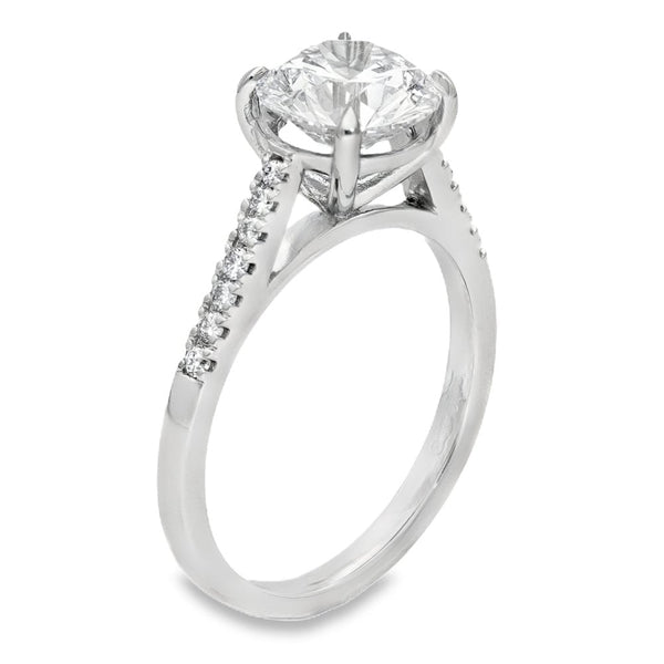 2.21ct Platinum Certified Diamond Engagement Ring - D/VS2