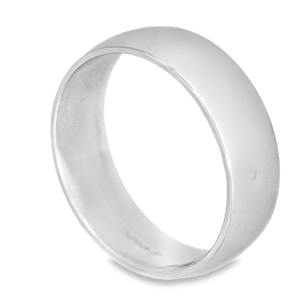 950 Platinum D-Shape Wedding Band - Size J - 5mm