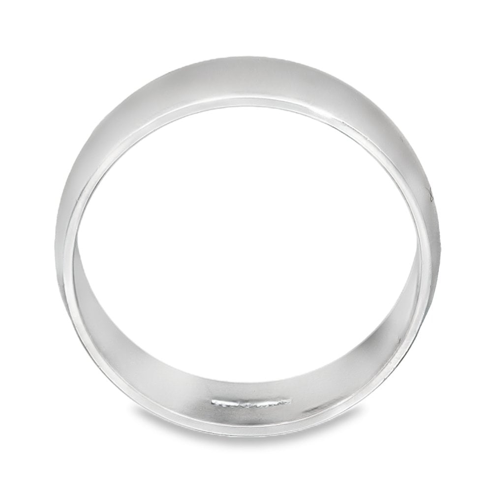 950 Platinum D-Shape Wedding Band - Size J - 5mm