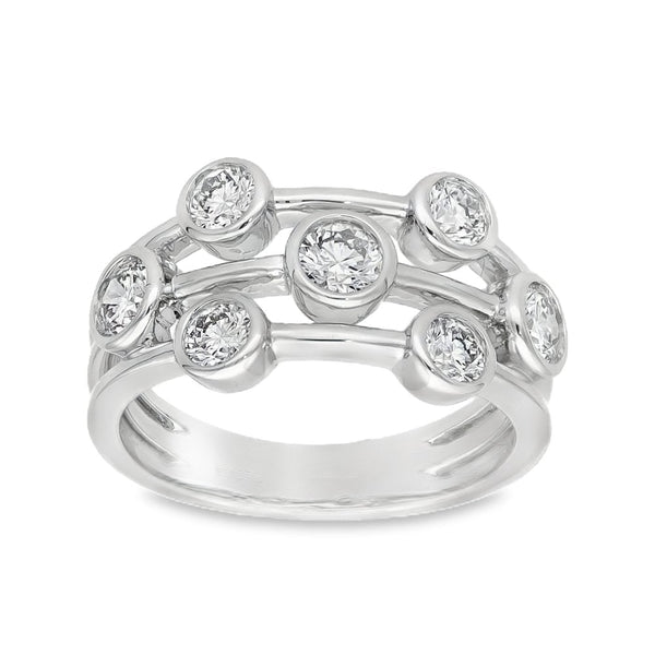 1.06ct White Gold Diamond Scatter Ring - F/VS2