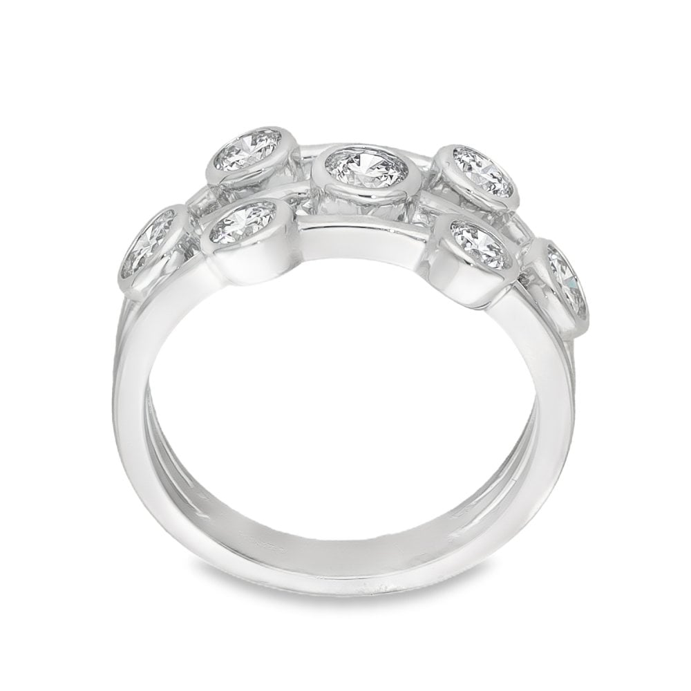1.06ct White Gold Diamond Scatter Ring - F/VS2