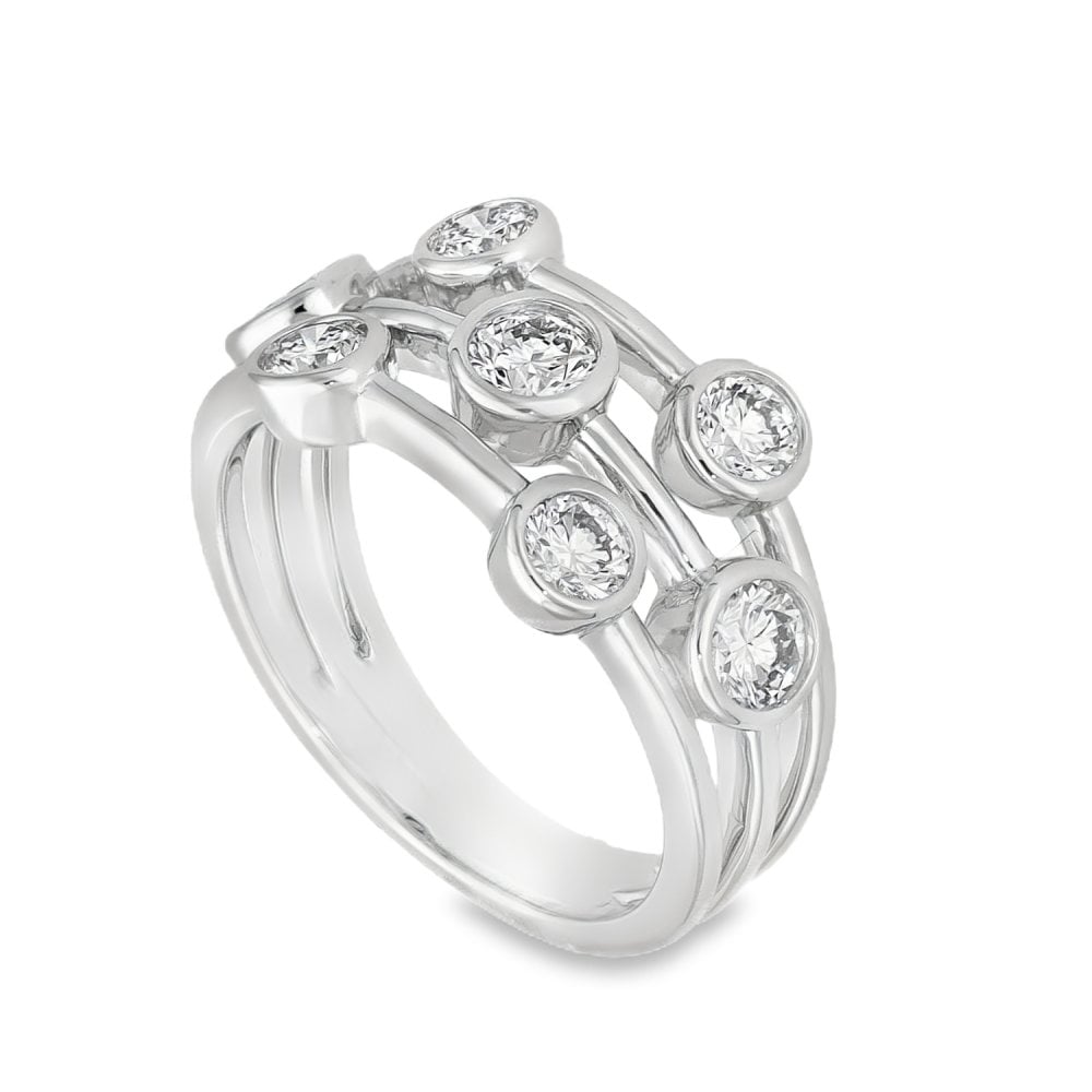 1.06ct White Gold Diamond Scatter Ring - F/VS2