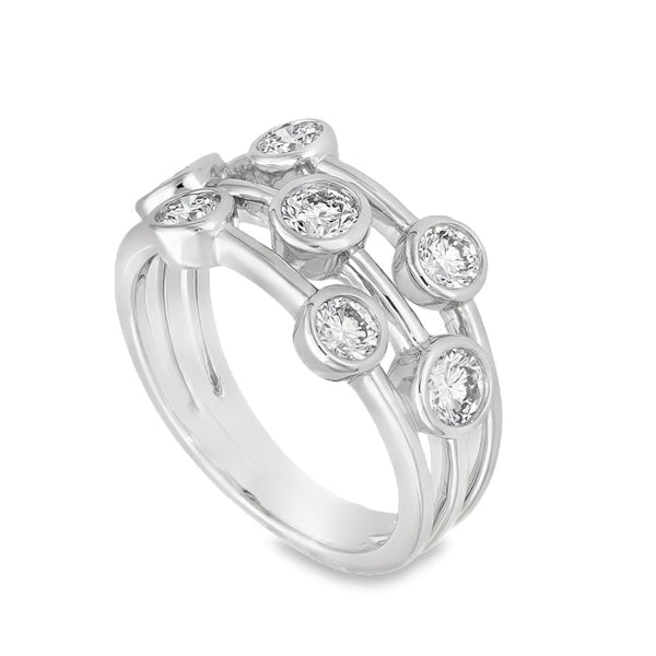 1.06ct White Gold Diamond Scatter Ring - F/VS2