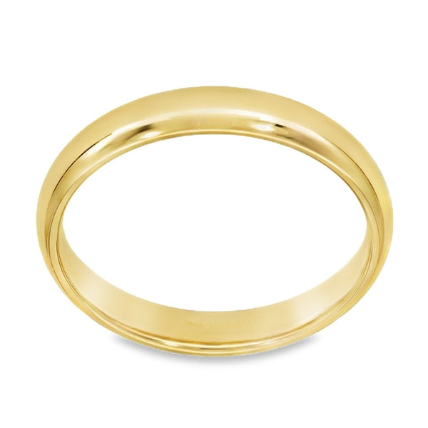 9ct Yellow Gold Court-Shape Wedding Band - Size Z - 4mm