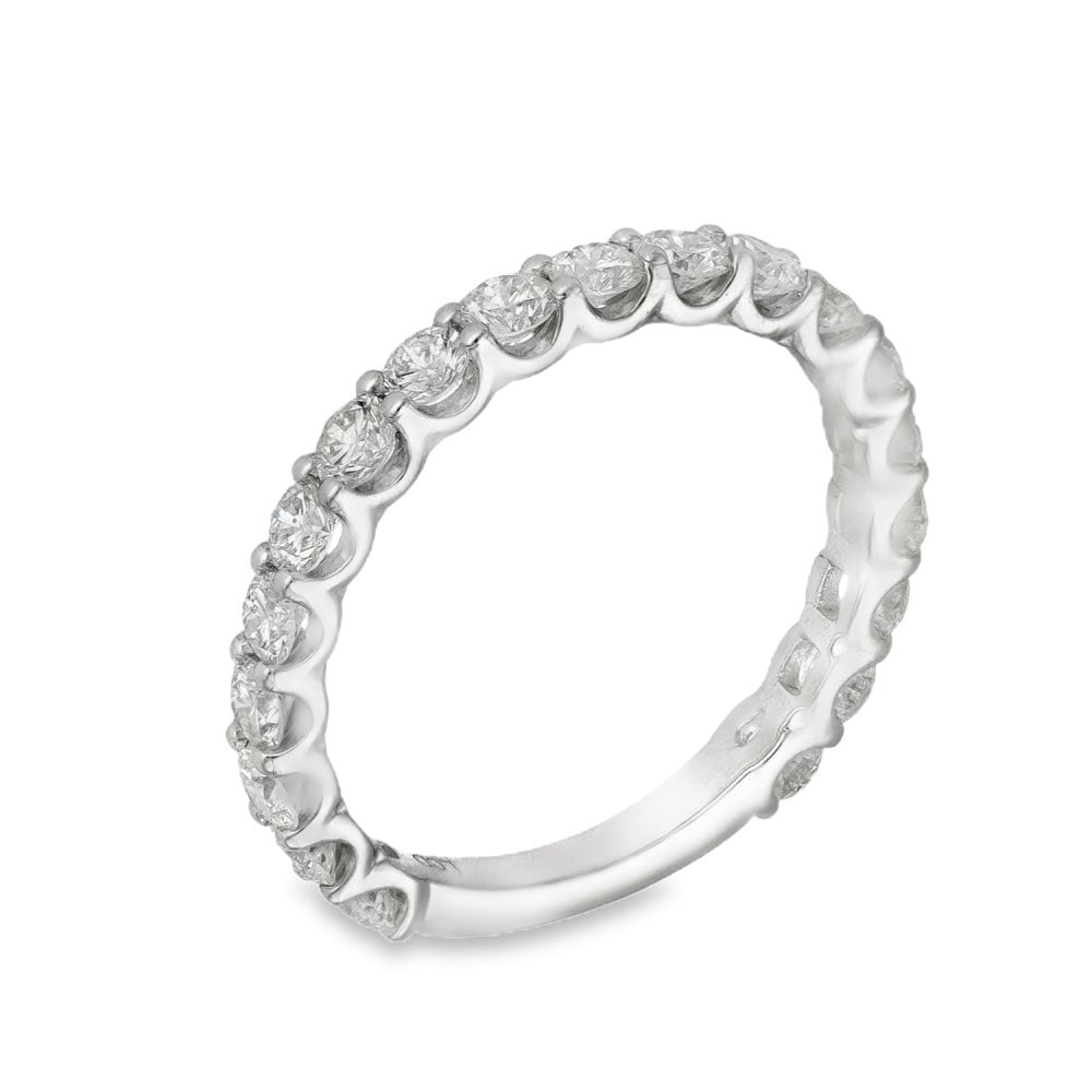 1.20ct Yellow Gold Diamond Half-Eternity Ring - F/VS2