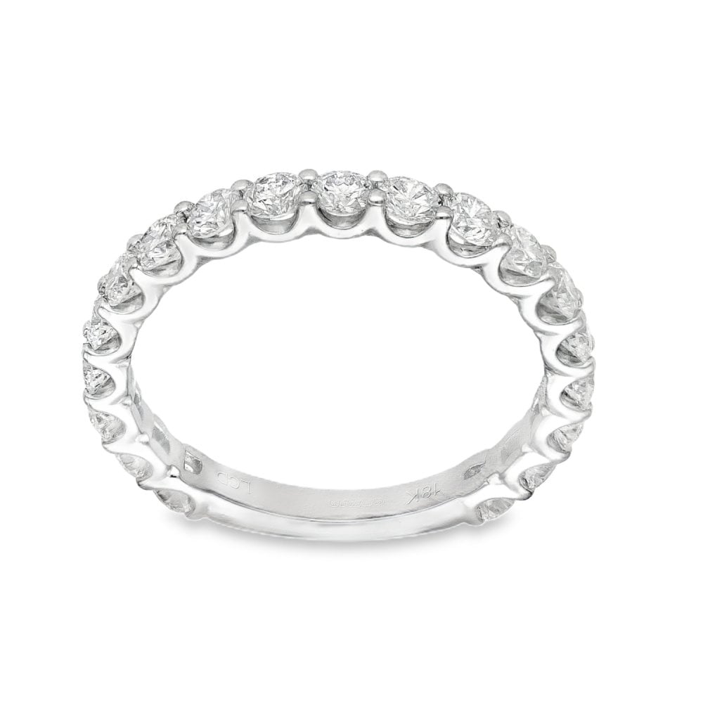 1.20ct Yellow Gold Diamond Half-Eternity Ring - F/VS2