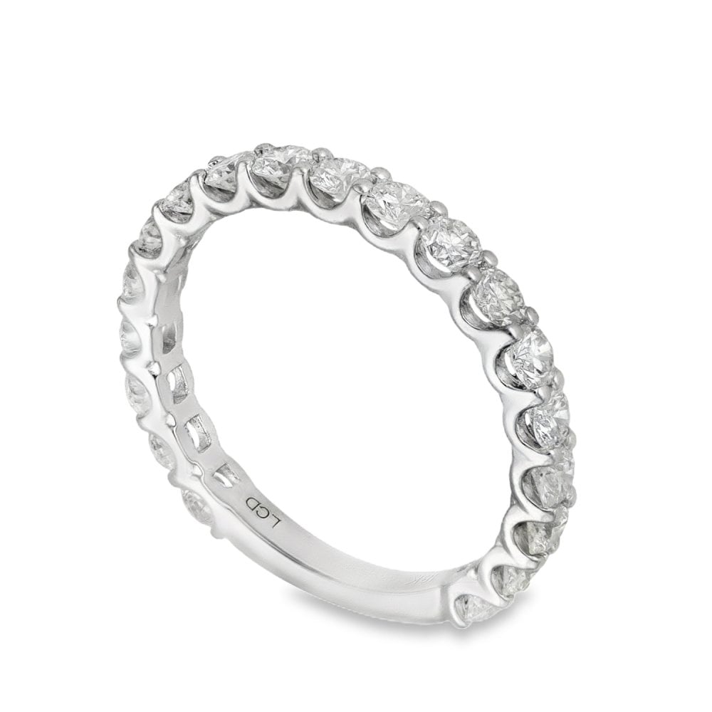 1.20ct Yellow Gold Diamond Half-Eternity Ring - F/VS2